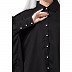 Designer Shirt style Kaftan with inner abaya- Black-White